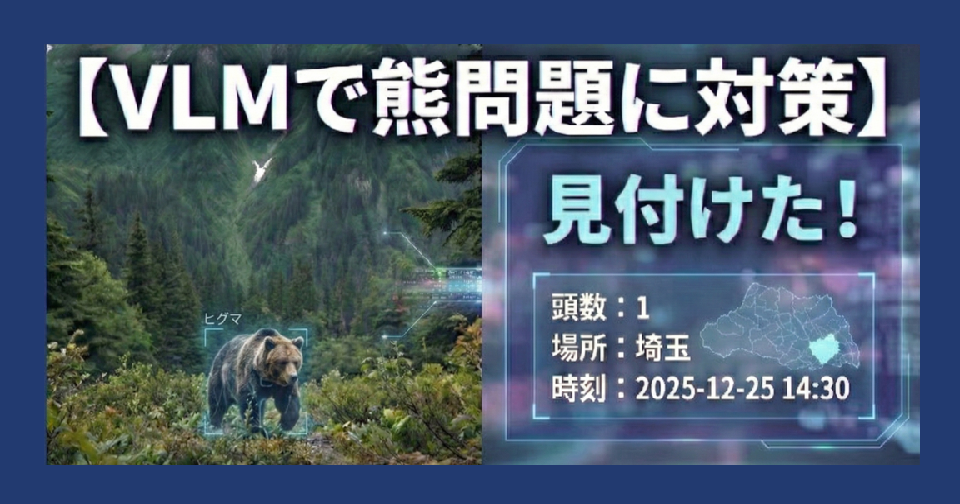 VLMで熊問題に対策